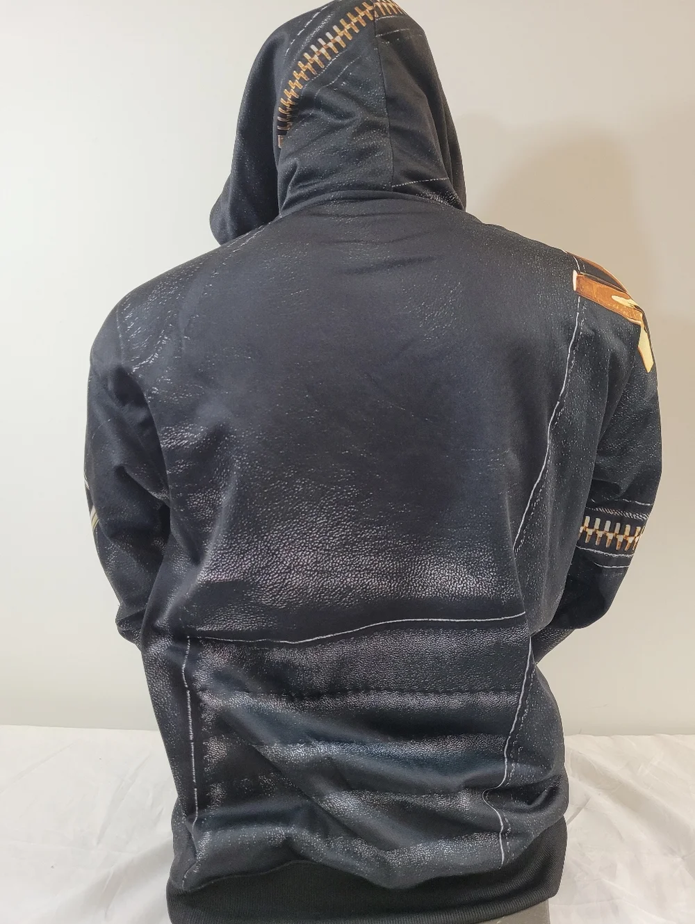 Moschino Men's Black/Gold Logo Hoodie Belt Buckle Size 48 EU Authentic $798 - Picture 4 of 6